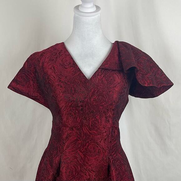 Dolce Viva Collection Textured Red Whimsical Party Event Dress NWT Size M - Picture 3 of 13
